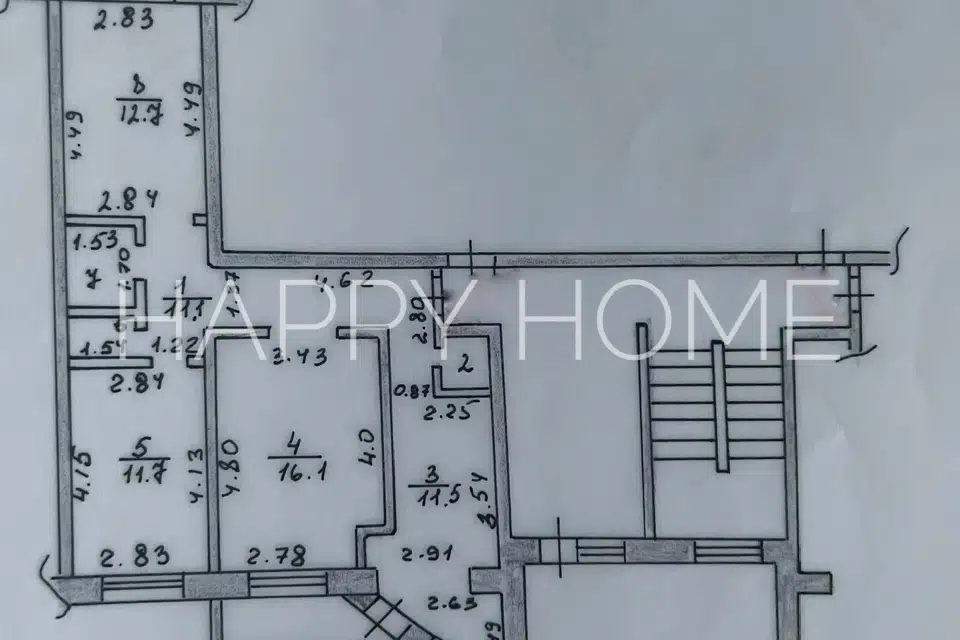 Продаётся 3-комнатная квартира, 68.3 м²