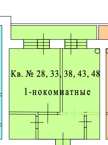 Продаётся 1-комнатная квартира, 45.1 м²