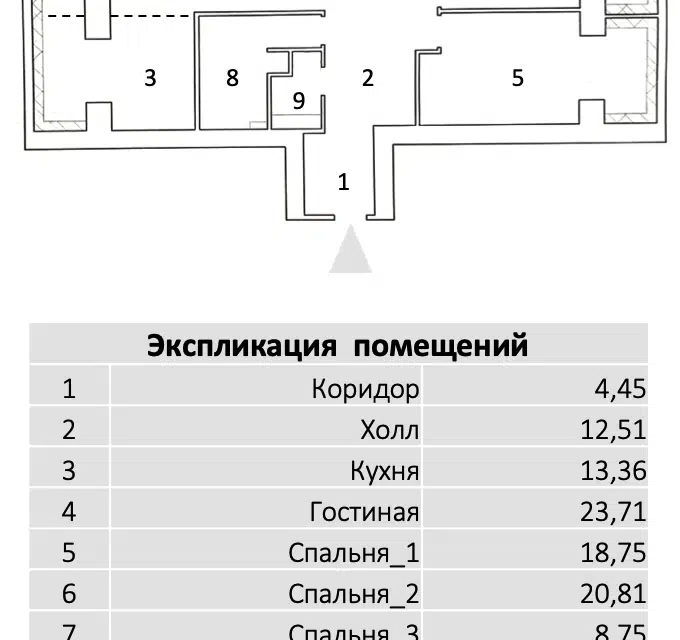 Продаётся 4-комнатная квартира, 113 м²