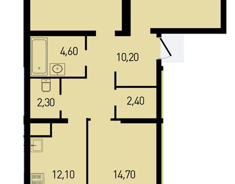 Продаётся 3-комнатная квартира, 78.4 м²