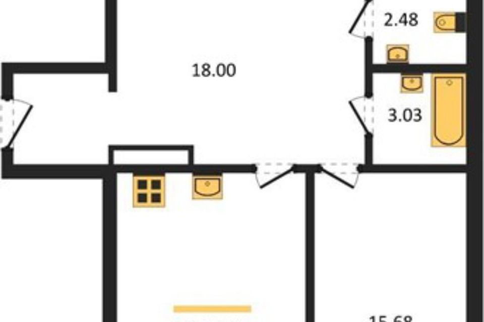 Продаётся 3-комнатная квартира, 86.86 м²