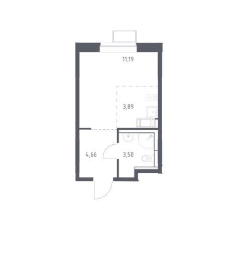 Продаётся студия, 23.24 м²