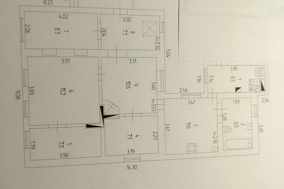 Продаётся 1-этажный дом, 79 м²