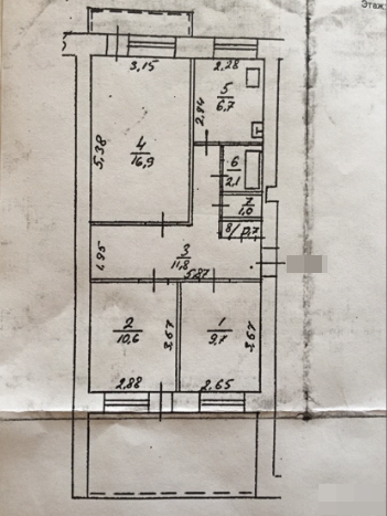 Продаётся 3-комнатная квартира, 67 м²