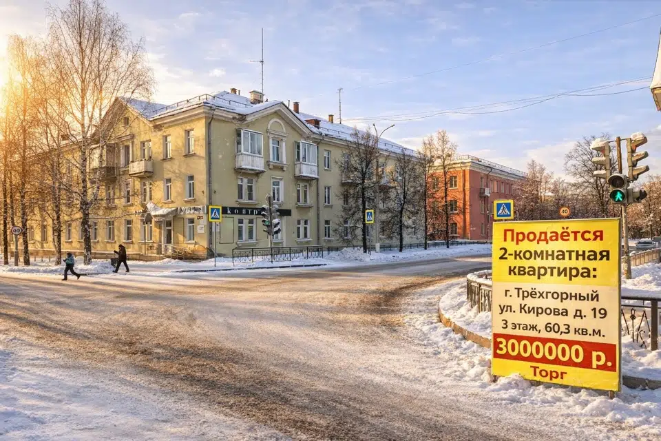 Продаётся 2-комнатная квартира, 60.3 м²