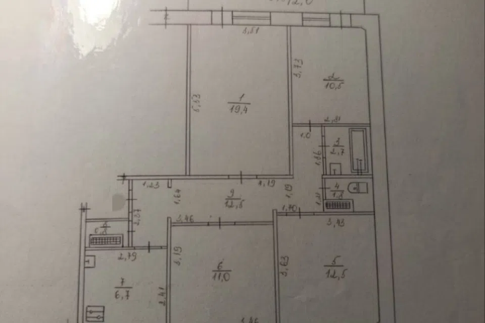 Продаётся 4-комнатная квартира, 80 м²