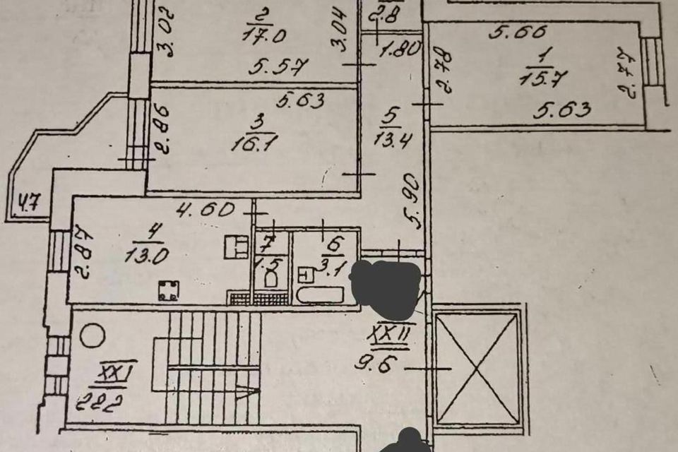 Продаётся 3-комнатная квартира, 82.6 м²