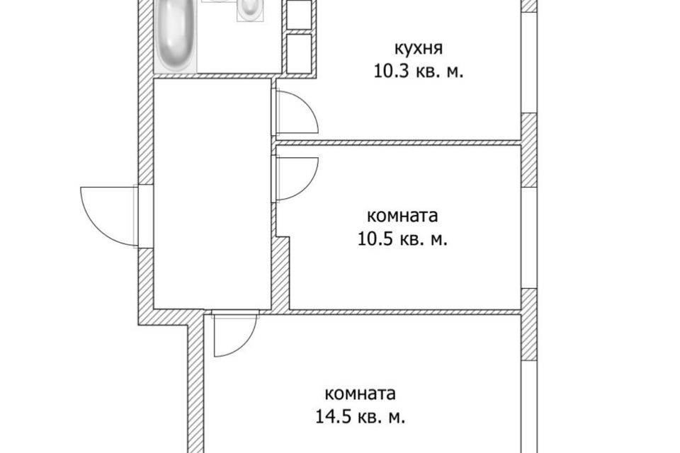 Продаётся 2-комнатная квартира, 46 м²