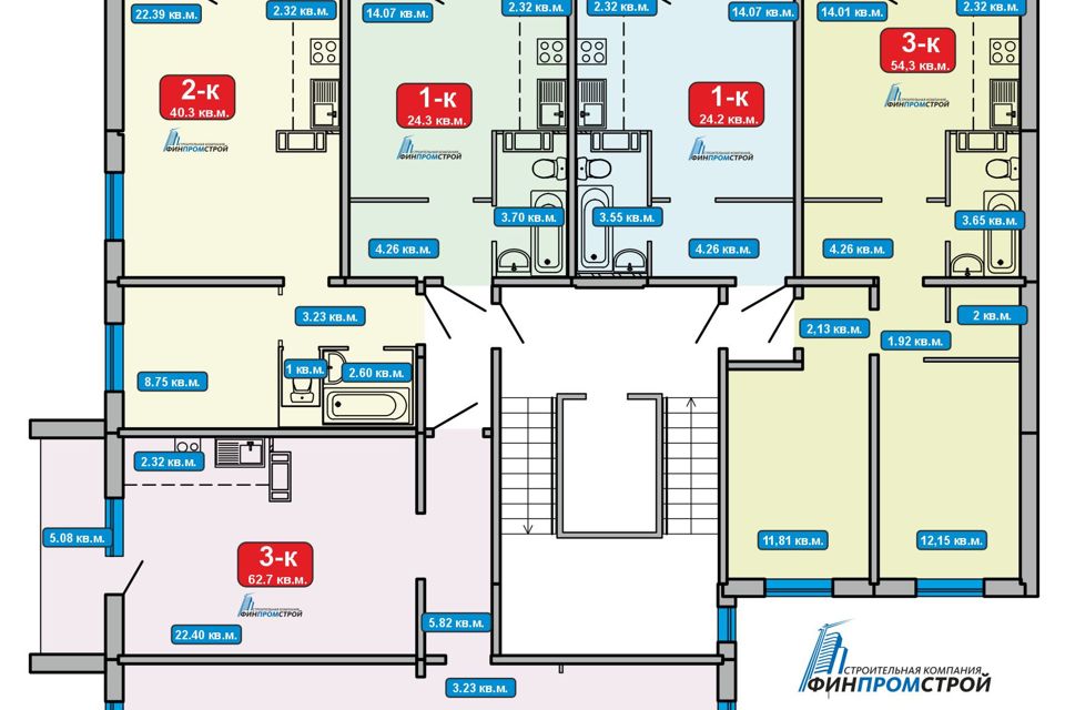 Продаётся 3-комнатная квартира, 62.8 м²