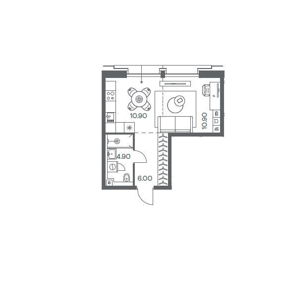 Продаётся студия, 32.7 м²