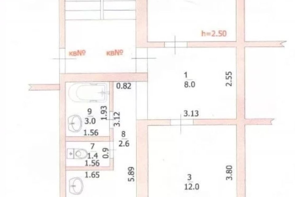Продаётся 2-комнатная квартира, 50 м²