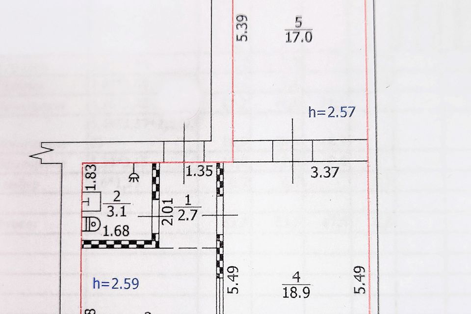 Продаётся офис, 52.8 м²