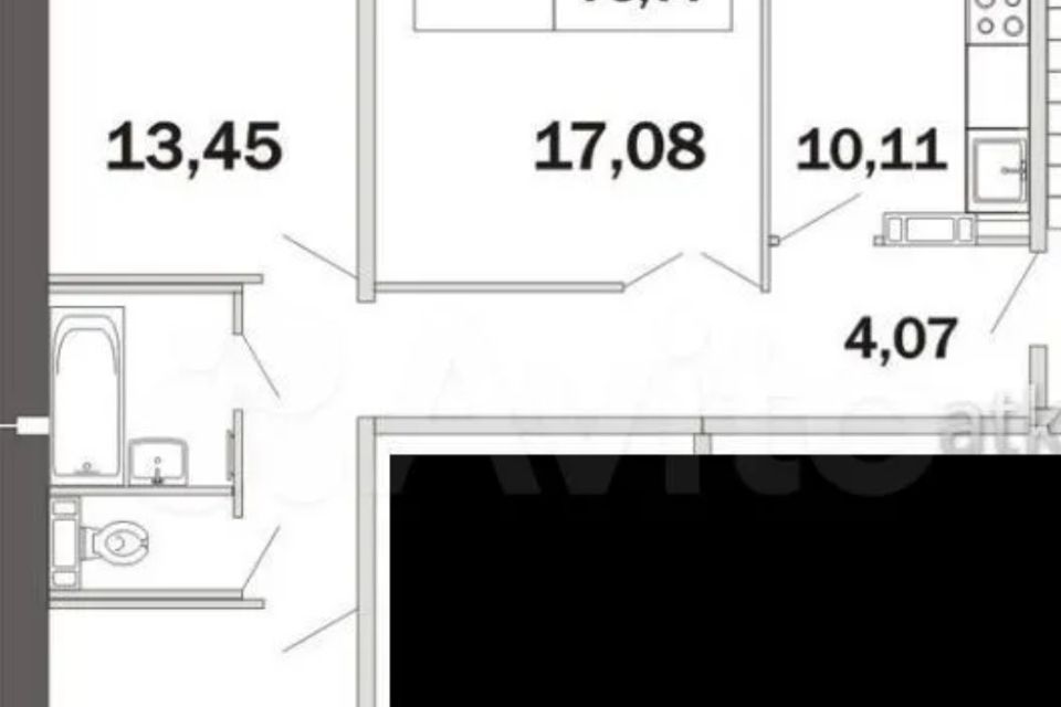 Продаётся 3-комнатная квартира, 74 м²