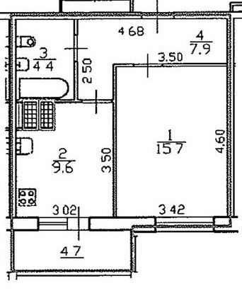 Продаётся 1-комнатная квартира, 37.6 м²