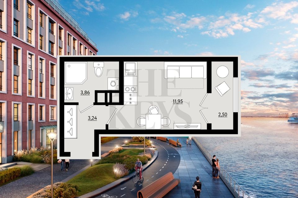 Продаётся студия, 20.3 м²
