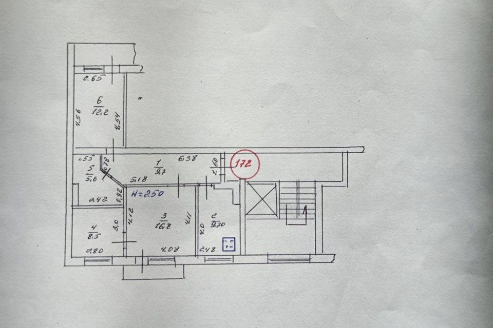 Продаётся 3-комнатная квартира, 65.4 м²