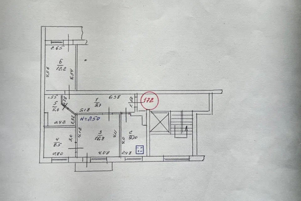 Продаётся 3-комнатная квартира, 65.4 м²