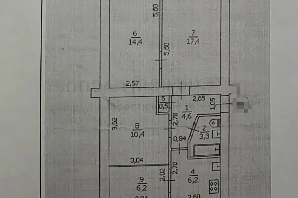 Продаётся 3-комнатная квартира, 65 м²