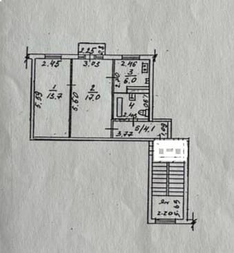 Продаётся 2-комнатная квартира, 46 м²