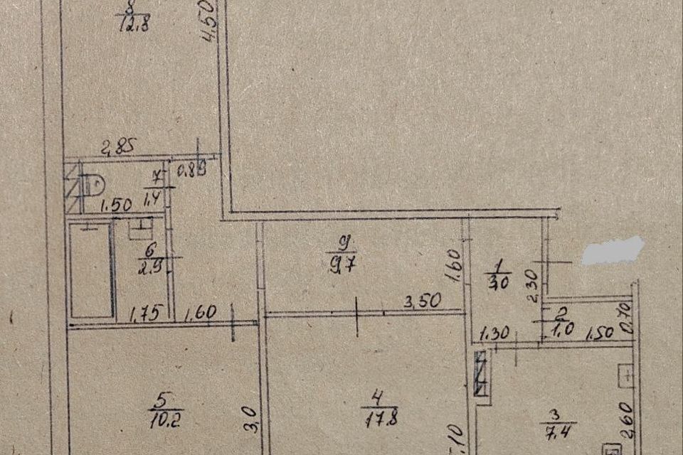 Продаётся 3-комнатная квартира, 70.7 м²