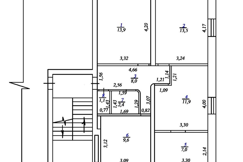 Продаётся 4-комнатная квартира, 70 м²