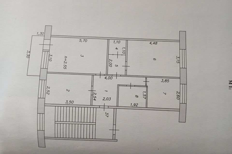 Продаётся 3-комнатная квартира, 64 м²