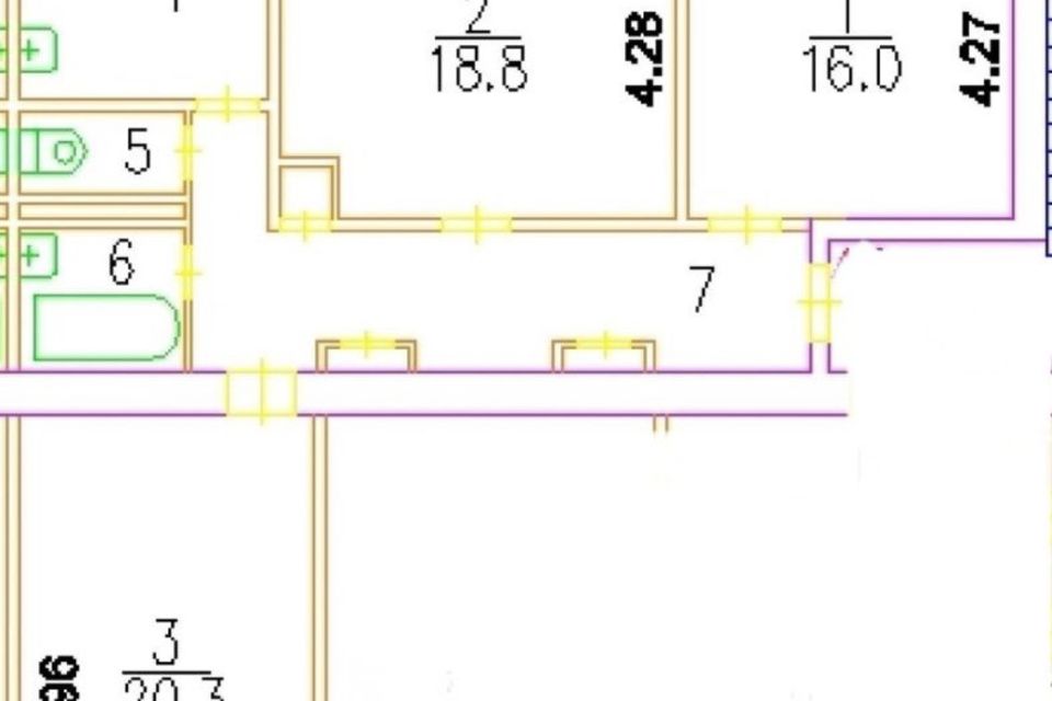 Продаётся 3-комнатная квартира, 80.4 м²