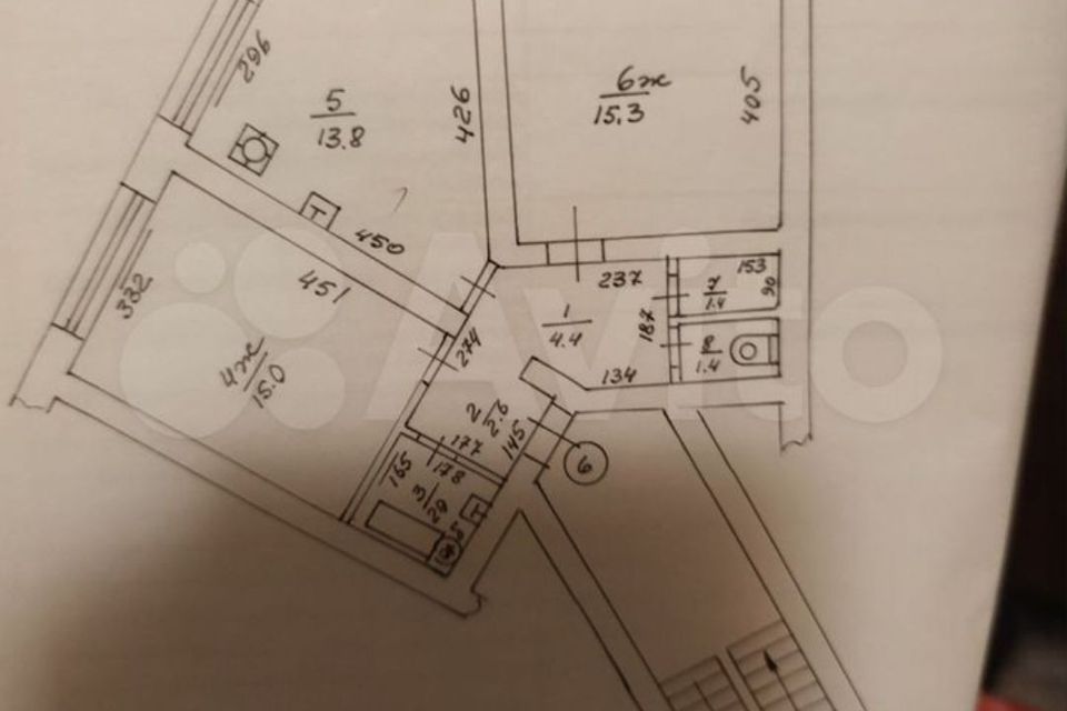 Продаётся 2-комнатная квартира, 60.2 м²