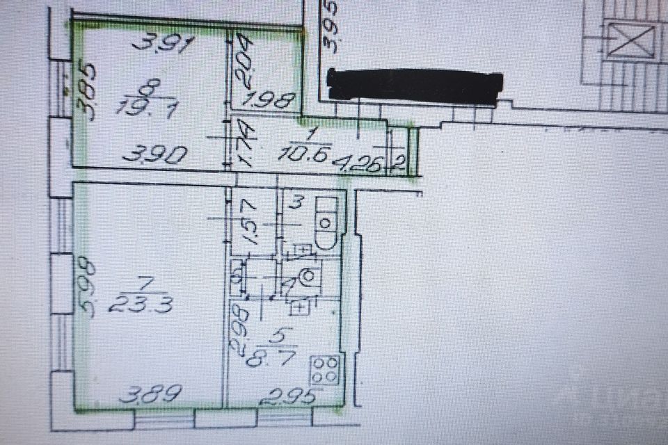 Продаётся 2-комнатная квартира, 67.1 м²