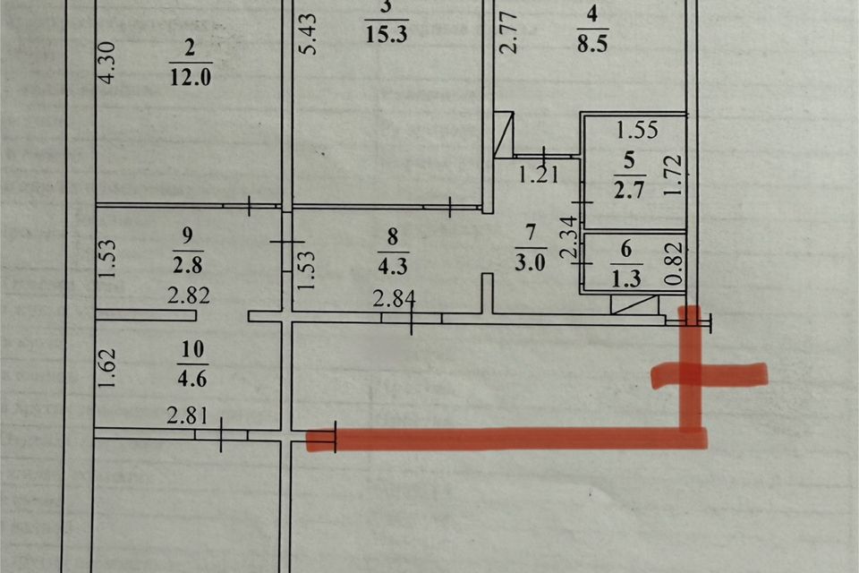 Продаётся 3-комнатная квартира, 80 м²