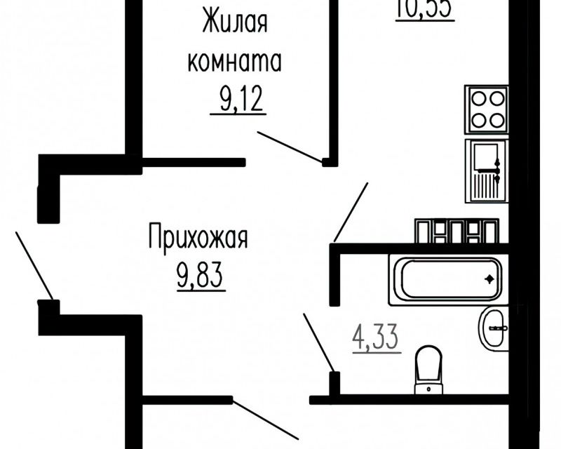 Продаётся 2-комнатная квартира, 54 м²