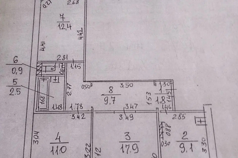 Продаётся 3-комнатная квартира, 65 м²