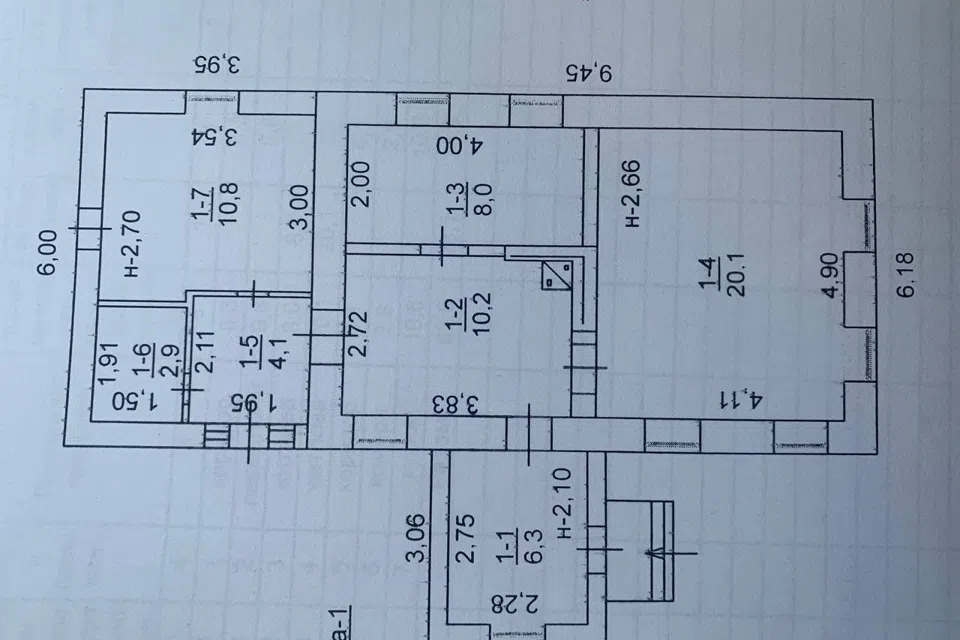Продаётся 1-этажный дом, 62 м²