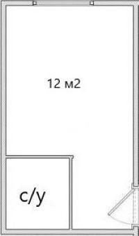 Продаётся студия, 12 м²