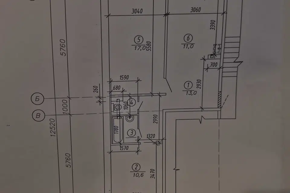 Продаётся 2-комнатная квартира, 55.9 м²