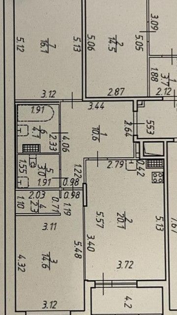 Продаётся 2-комнатная квартира, 70.8 м²