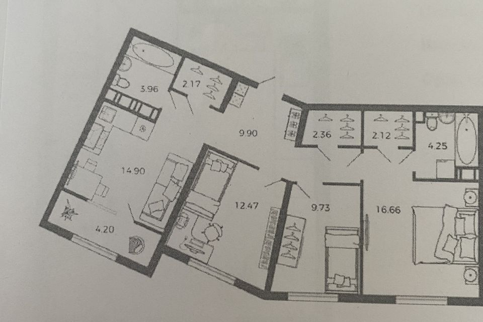 Продаётся 3-комнатная квартира, 82.5 м²