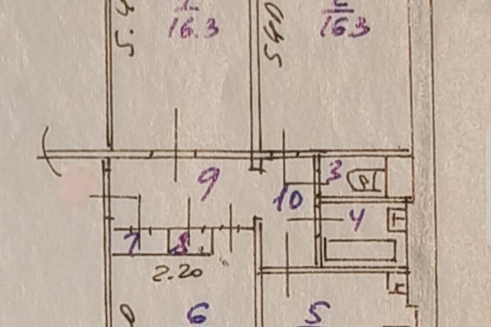 Продаётся 3-комнатная квартира, 64.7 м²