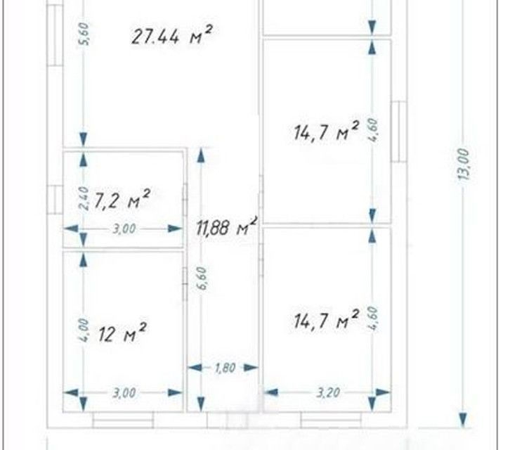 Продаётся 1-этажный дом, 109 м²