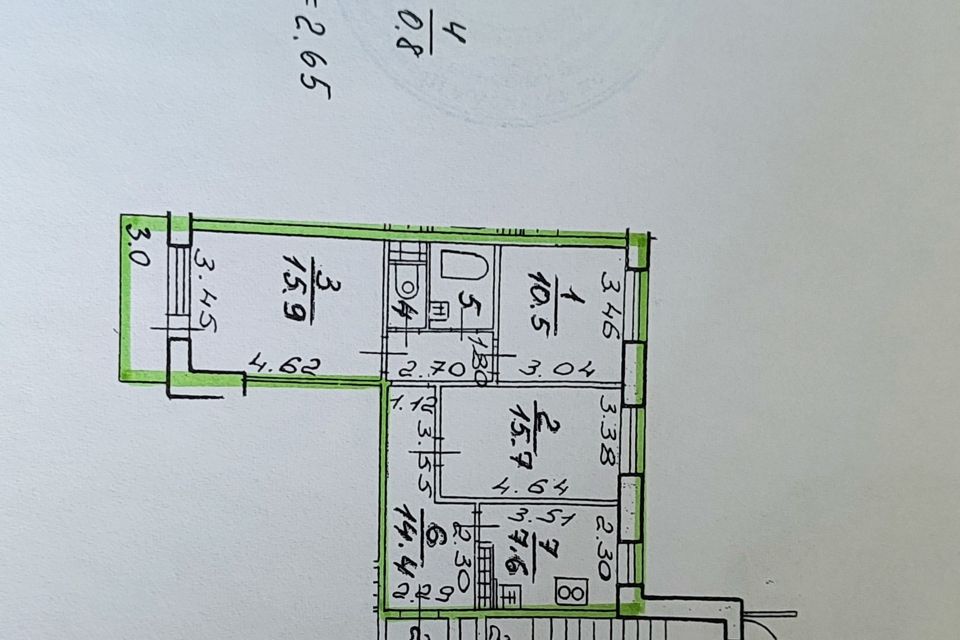 Продаётся 3-комнатная квартира, 67.5 м²
