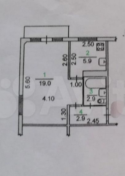 Продаётся 1-комнатная квартира, 31 м²