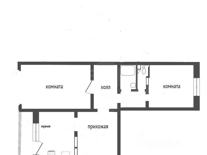 Продаётся 2-комнатная квартира, 73.2 м²