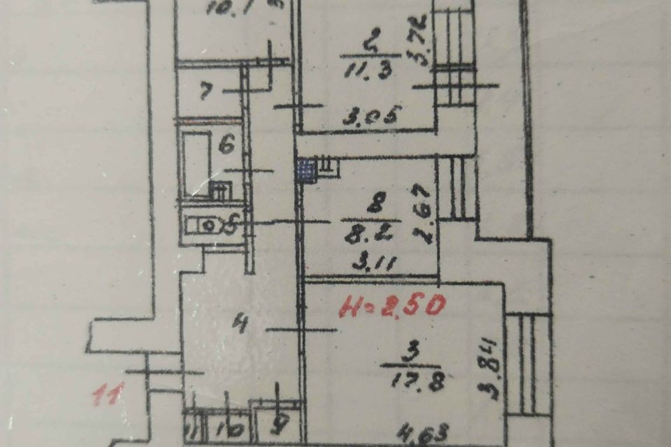 Продаётся 3-комнатная квартира, 70.2 м²