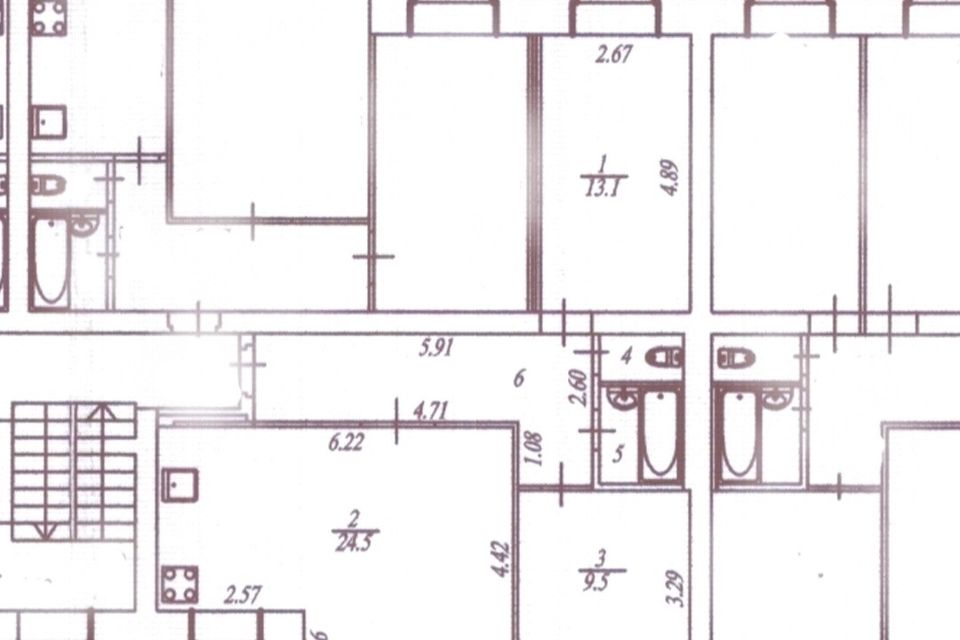 Продаётся 2-комнатная квартира, 61.4 м²