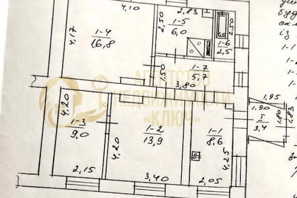 Продаётся 1-этажный дом, 66 м²