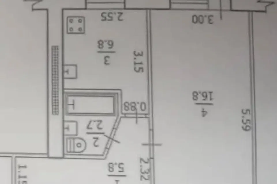 Продаётся 1-комнатная квартира, 34 м²