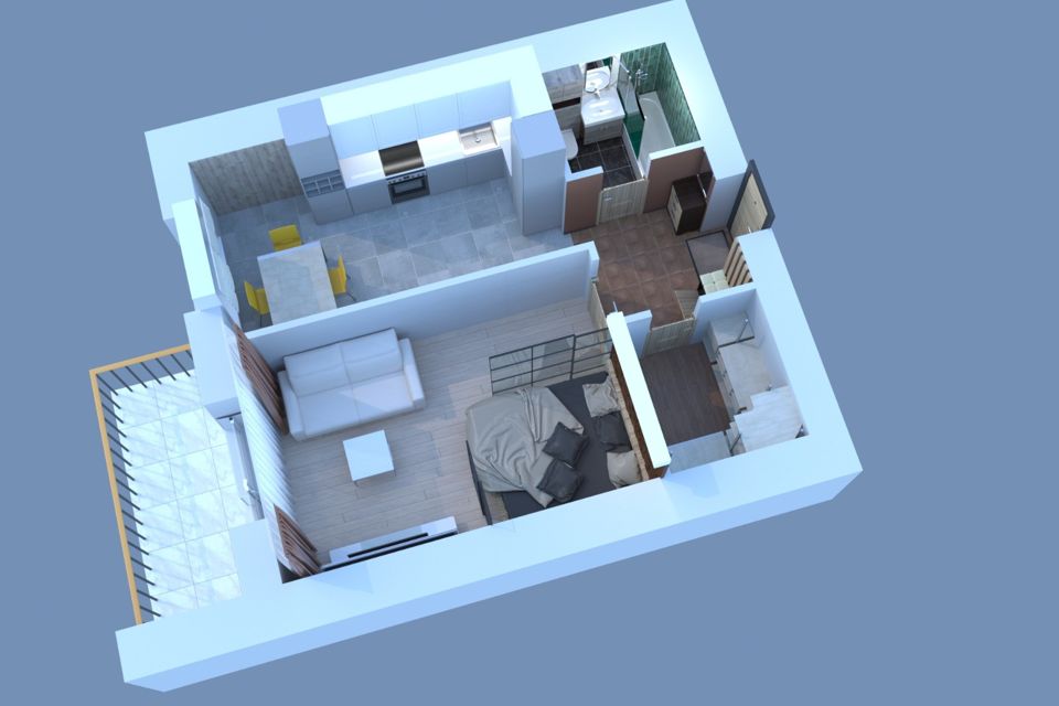 Продаётся 1-комнатная квартира, 40 м²
