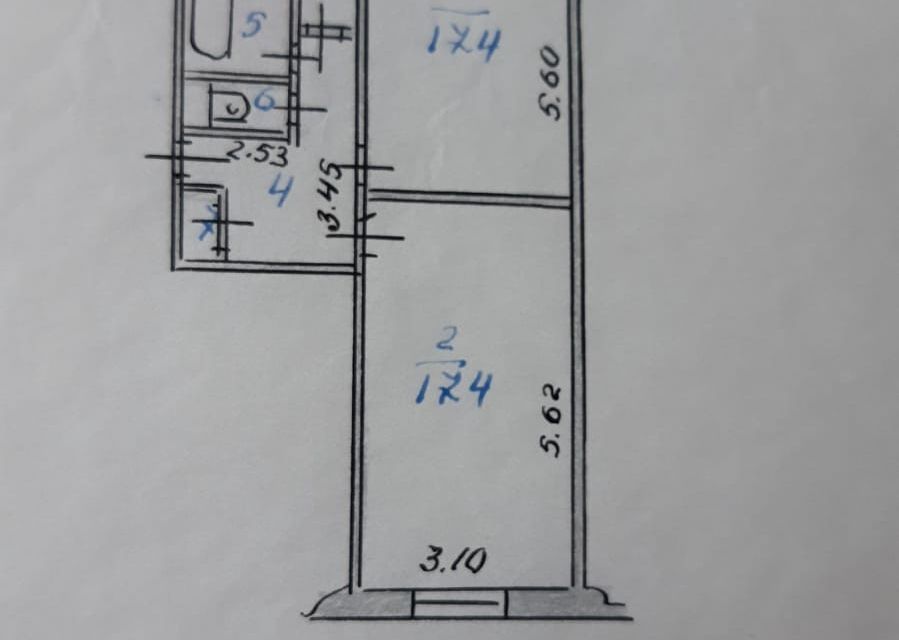 Продаётся 2-комнатная квартира, 51.5 м²