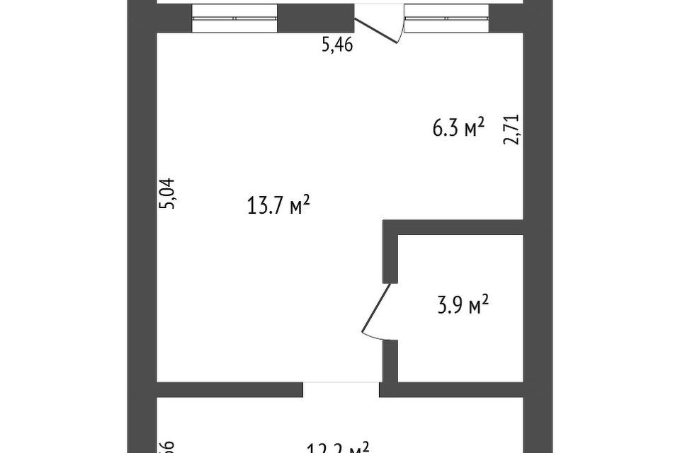 Продаётся 1-комнатная квартира, 39.6 м²