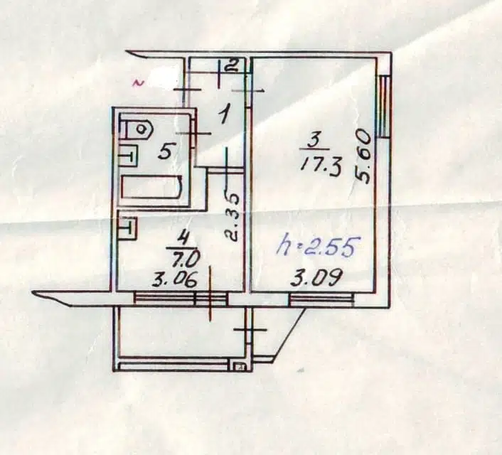Продаётся 1-комнатная квартира, 31.5 м²